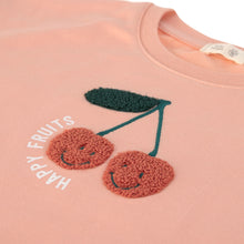 Afbeelding in Gallery-weergave laden, Lässig kids sweater GOTS Cherry peach - maat 62/68, 3-6 maanden