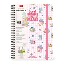 Afbeelding in Gallery-weergave laden, Legami A4 Lined Notebook with Illustrated Hard Cover - Kitty - Spiral-Bound