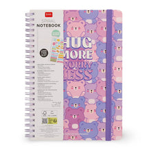 Afbeelding in Gallery-weergave laden, Legami A5 gelinieerd notitieboek met harde kaft - Teddybeer - Hug More Worry Less