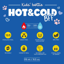 Afbeelding in Gallery-weergave laden, Legami Thermosfles voor kinderen - Kitty BFF RV drinkfles 310 ml - Hot & Cold