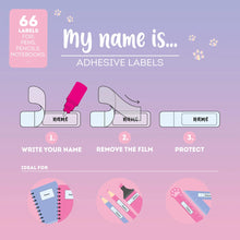 Afbeelding in Gallery-weergave laden, Legami naamstickers - Stickers My Name Is - set 66 stuks - Kitty