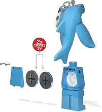 Afbeelding in Gallery-weergave laden, Lego Key Light Shark Guy - haai sleutelhanger met licht