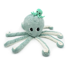 Afbeelding in Gallery-weergave laden, Les Déglingos - Les Ptipotos Mom & Baby Filou de Octopus / Muntgroen