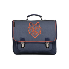 Afbeelding in Gallery-weergave laden, Caramel & Cie - Medium Boekentas Wolf blauw 38 cm - MSA08_0403