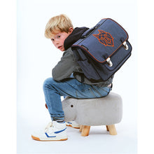 Afbeelding in Gallery-weergave laden, Caramel & Cie - Medium Boekentas Wolf blauw 38 cm - MSA08_0403