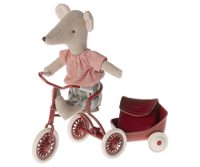 Afbeelding in Gallery-weergave laden, Maileg Driewieler muis grote zus Red 17-4205-00
