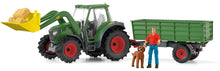 Afbeelding in Gallery-weergave laden, Schleich Farm World Tractor met aanhanger - 42608