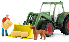 Afbeelding in Gallery-weergave laden, Schleich Farm World Tractor met aanhanger - 42608