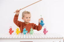 Afbeelding in Gallery-weergave laden, Scratch set Van 6 Kermiseendjes + 2 houten hengels - Koraalrif