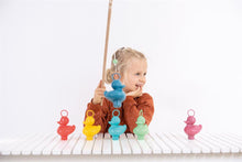 Afbeelding in Gallery-weergave laden, Scratch set Van 6 Kermiseendjes + 2 houten hengels - Koraalrif