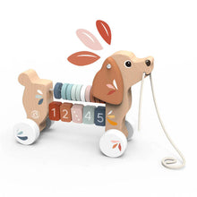 Afbeelding in Gallery-weergave laden, Speedy Monkey - houten trekfiguur Puppy - SP1050