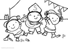 Afbeelding in Gallery-weergave laden, Clavis kleurposter - Karel en Kaatje spelen sinterklaas - Liesbeth Slegers