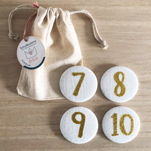 Afbeelding in Gallery-weergave laden, Liezelijn set 4 cijferbuttons - blauw - cijfer 7, 8, 9 en 10