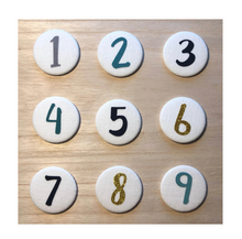 Afbeelding in Gallery-weergave laden, Liezelijn set 4 cijferbuttons - blauw - cijfer 7, 8, 9 en 10