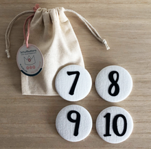 Afbeelding in Gallery-weergave laden, Liezelijn set 4 cijferbuttons - blauw - cijfer 7, 8, 9 en 10