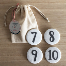 Afbeelding in Gallery-weergave laden, Liezelijn set 4 cijferbuttons - grijs - cijfer 7, 8, 9 en 10