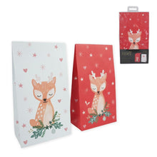 Afbeelding in Gallery-weergave laden, Migros kerst cadeautasjes rood/wit - 22,5 cm hoog - set 6 stuks