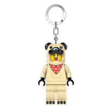 Afbeelding in Gallery-weergave laden, LEGO Classic sleutelhanger met licht Pug Mopshond