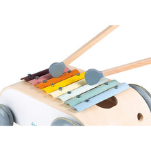 Afbeelding in Gallery-weergave laden, Janod Sweet Cocoon, houten trekkar Xylofoon op wielen - J04406