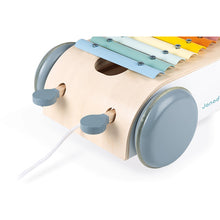 Afbeelding in Gallery-weergave laden, Janod Sweet Cocoon, houten trekkar Xylofoon op wielen - J04406