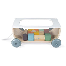 Afbeelding in Gallery-weergave laden, Janod Sweet Cocoon, houten trekkar Blokkenkar - J04407