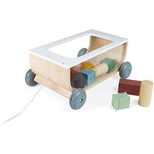 Afbeelding in Gallery-weergave laden, Janod Sweet Cocoon, houten trekkar Blokkenkar - J04407