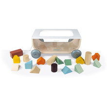 Afbeelding in Gallery-weergave laden, Janod Sweet Cocoon, houten trekkar Blokkenkar - J04407