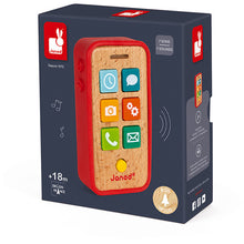 Afbeelding in Gallery-weergave laden, Janod Sonore houten telefoon GSM met geluid - J05334