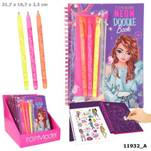 Afbeelding in Gallery-weergave laden, Depesche Topmodel NEON Doodle kleurboek met neon stiften - 11932_A