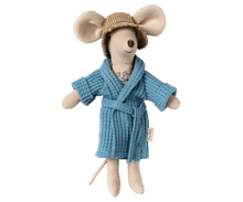 Afbeelding in Gallery-weergave laden, Maileg badjas voor muis dusty blue blauw 17-2303-03