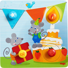 Afbeelding in Gallery-weergave laden, Haba inlegpuzzel Muizenfeest verjaardag - 305205