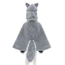 Afbeelding in Gallery-weergave laden, Great Pretenders verkleedcape Woodland Wolf cape, maat 2-3 jaar