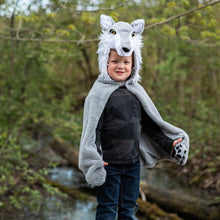 Afbeelding in Gallery-weergave laden, Great Pretenders verkleedcape Woodland Wolf cape, maat 2-3 jaar