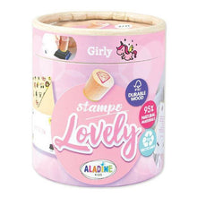 Afbeelding in Gallery-weergave laden, Aladine Stampo Lovely City Girly set van 15 houten stempels en inktkussen