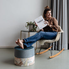 Afbeelding in Gallery-weergave laden, ByAlex Poef Ride to the stars / Space - vloerkussen diameter 40 cm / 15 cm hoog