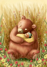 Afbeelding in Gallery-weergave laden, Barbara Denef Illustration wenskaart - Mama & Baby Beer