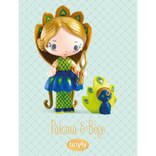Afbeelding in Gallery-weergave laden, Djeco Tinyly figuur / poppetje 7,5 cm Paloma & Bôgo pauw - DJ06946