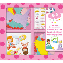 Afbeelding in Gallery-weergave laden, Djeco creëren met stickers , ik hou van Prinsessen - DJ09053