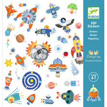 Afbeelding in Gallery-weergave laden, Djeco stickerset in het heelal 160 stuks - DJ09270