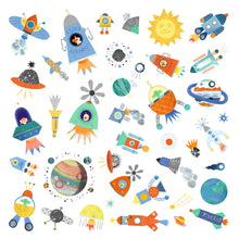 Afbeelding in Gallery-weergave laden, Djeco stickerset in het heelal 160 stuks - DJ09270