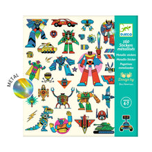 Afbeelding in Gallery-weergave laden, Djeco metallic stickerset Robots 160 stuks - DJ09276
