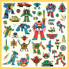Afbeelding in Gallery-weergave laden, Djeco metallic stickerset Robots 160 stuks - DJ09276