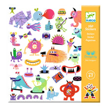 Afbeelding in Gallery-weergave laden, Djeco stickerset Monsters 160 stuks - DJ09281