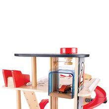 Afbeelding in Gallery-weergave laden, Hape Toys houten Gearhead Stunt Garage - E3019
