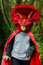 Afbeelding in Gallery-weergave laden, Great Pretenders dinosaurus cape - Triceratops rood - 56775