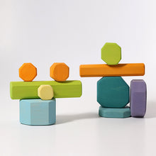 Afbeelding in Gallery-weergave laden, Grimm's houten gekleurde blokkenset Tree Slices, boomschijven - 10045