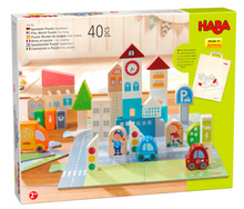Afbeelding in Gallery-weergave laden, Haba houten speelset Speelwereld Puzzel Stadsleven - 306782