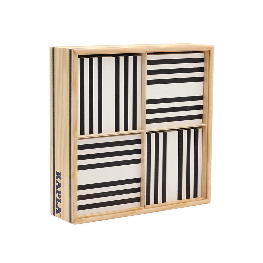 Kapla box Black & White 100-delige set, 2 kleuren