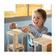 Afbeelding in Gallery-weergave laden, Kapla houten kist met 280 plankjes en rood bouwboek, 6+