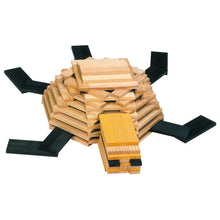 Afbeelding in Gallery-weergave laden, Kapla houten kist met 280 plankjes en rood bouwboek, 6+